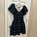 WRANGLER Retro mini dress striped black & teal size Medium Photo 12