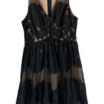 Ali & Jay  Women’s Black‎ Nude Mini Lace Babydoll Sleeveless Short Dress Size S Photo 0