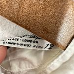 All Saints White Smocked Peplum Blouse Long Sleeve Mock Neck Button Back Cotton Photo 10