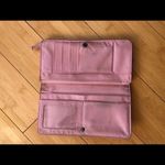 Primark Wallet Pink Pebbled Faux Leather Snap Closure Interior Card Sections Photo 3