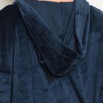 Velvety Soft Blue Hoodie With Photo 4