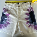 NWT Anthropologie Edwin high rise tie dye white denim size 24 sunset Photo 2