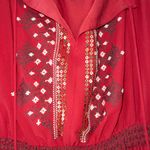 Altuzarra NWT x Target Red Embroidered Georgette Sequin Tassel Peasant Dress 8 Photo 3