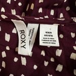 Roxy NEW Off to Paradise Burgundy Jumpsuit Flutter Sleeve Vacation Medium Photo 4