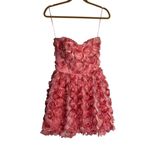 Dress the Population  Pink Sasha Blush 3D Tulle Rose Fit & Flare Mini Dress XS Photo 2