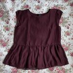 Ann Taylor NWT Maroon Short Sleeve Blouse Photo 1