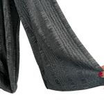 Suzanne Betro Sweater 1X Gray Textured Faux Wrap Front Stretch Surplice Cozy Top Photo 1