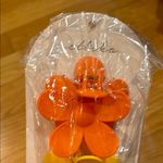 Ettika Chic Flower Hair Clips - Orange and Yellow Photo 2