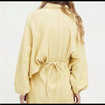 Free People Moni Mini Dress Endless Summer Textured Tie Yellow Size M Photo 1