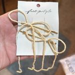 Free People NWT  Cream Beaded Gold Hair Clips Photo 2