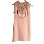 Elisabetta Franchi Blush Pink Sleeveless Frilly Bow Preppy Sheath Mini Dress 4 Photo 3