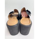 Naturalizer Platform Slide Sandal Size 9 Black Leather Block Heel Round Toe Photo 5