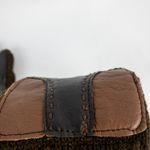 Interpur Vintage Brown Knit Fabric Vinyl Patch Gloves Womens One Size Photo 2