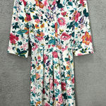 Breli II Floral Midi Dress 10‎ White Cottagecore Garden Party Vintage USA Photo 0