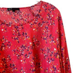 Gibson  Women's Floral Print Knot Blouse 3/4 Sleeve Size XL Photo 5