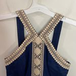 Lilly Pulitzer Vena stretch shift halter mini dress true navy gold trim size 0 Photo 6