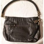 The Sak  Black Soft Leather Hobo Bag Braided Shoulder Strap Brass Hardware Photo 0