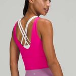 Lululemon Power Pivot Tank *Ribbed Color: Sonic Pink Size 2 EUC Photo 1