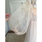 Nude Blush Tulle Corset Maxi Dress Sheer Wedding Prom Gala Coquette Romantic 2 Pink Size XS Photo 9