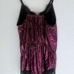 Lane Bryant Cacique Foiled Romper Lace Accents Purple Sz 14/16  Photo 5