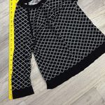 Philosophy  Black and White Diamond Print Knit 3/4 Sleeve Women's Sweater Size S Photo 10