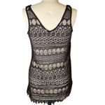 OP OCEAN PACIFIC Ladies Black Sheer Lace Swimsuit COVERUP Dress Women's Size L Photo 2