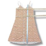 A loves A  Ditsy Floral Button Front Spaghetti Strap Sundress Orange Pink Small Photo 11