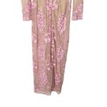 For Love & Lemons NWT Sheer Embroidered Maxi Dress Pink Nude Size Small Boho Photo 5