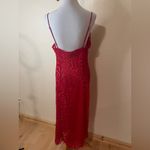 Victoria's Secret Vintage | Victoria’s Secret red lace sheer maxi slip dress LARGE Y2K Photo 3