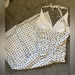 Y2K Polka Dot Halter Dress White Size M Photo 2