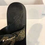 Ancient Greek Sandals Alethea Metallic Black Gold Photo 5