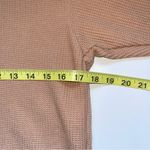 Uniqlo Tan Thermal Waffle Knit Round Hem Casual Lounge Top Photo 5