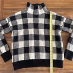 Ralph Lauren Lauren  Sweater Womens Medium Black White Buffalo Plaid Soft Photo 6