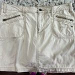 Faded Glory  Vintage Stylish Cream Mini Skirt with Zipper Details built in shorts Photo 0