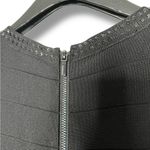 Bebe  black bodycon bandage mini dress w mesh detail and metallic studs a29 Photo 12