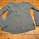 Pink Rose  Womens Sweater Long Sleeve Gray Black White Geometric Pattern Knit Top Photo 3