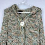 BCBG MaxAzria Green Hooded Pocketed 3/4 Sleeve Sweater Sz Small Photo 1