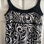 Robby Len Black White One Piece Swimsuit Dress size 14 Slimming Vacation Beach Photo 4