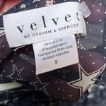 Anthropologie Velvet Graham & Spencer Star Print Tanya Shirt Dress Small Navy Photo 5