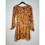 Free People  Morning Light Floral Retro Printed Long Sleeve Mini Dress Size 2 Photo 6