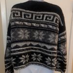 Pacific&Co Peruvian Trading . alpaca wool soft warm fair isle jacket M gray Photo 3
