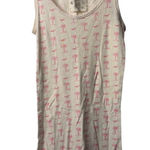 Hollister VTG  Y2K Ladies XS Babydoll Tank-Top Gray Pink Stretch Palm-Tree AOP Photo 0