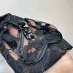 Vintage Patra Black Lace Ribbon Soutache Mesh Fitted Jacket Puff Shoulders Bow 6 Photo 4