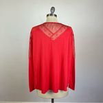Free People  Red Lola Lace Top Photo 6