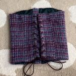 Danielle Guizio NWOT Guizio plaid purple wool blend corset Photo 5