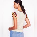 BODEN Josie Frilled Linen Tank S 100%LINEN White Photo 3