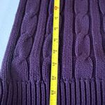 VTG Y2K Lauren Ralph Lauren Cable Knit Sweater Purple Turtleneck Women’s Sz L Size M Photo 5