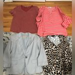 Women’s small size clothes bundle 4 pieces blazer blouses shirt workwear‎ classy Pink Photo 0