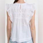 Rails Filomena Bright White Ruffled Women's Top Photo 2