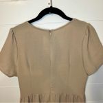 SheIn Button-Front Brown Jumpsuit Neutral Minimalist Size Small Photo 6